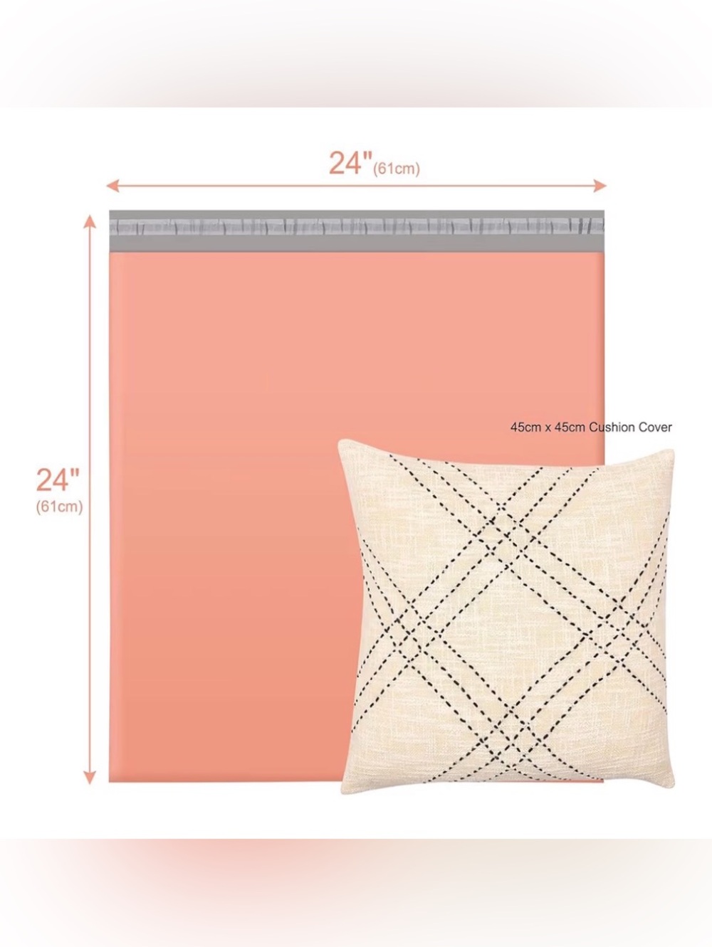Peach Polymailers XXL - 10 ct - Picture 2 of 4